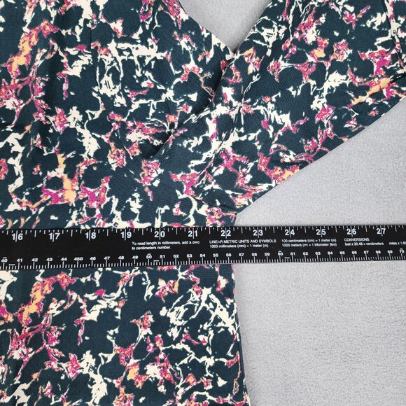 Le Lis Blouse Women's Large Colorful Pullover Top Abstract Scoop Neck Preppy USA - Picture 8 of 9